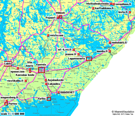 Information resource map of Southeastern Finland, Finland